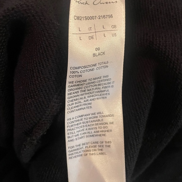 Rick Owens x Champion Men’s Hoodie Size L - Picture 6 of 6